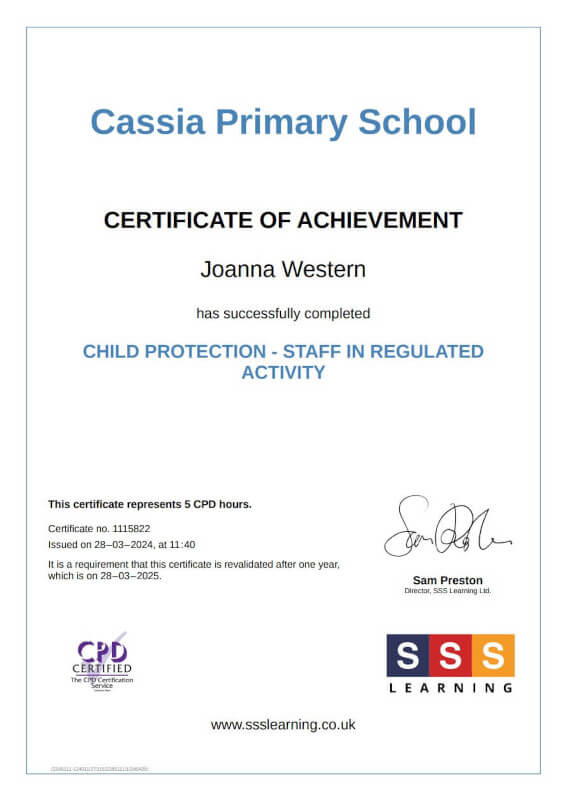 Certificate Example